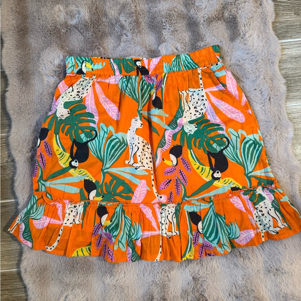 Christian Siriano animals print skirt, size small
